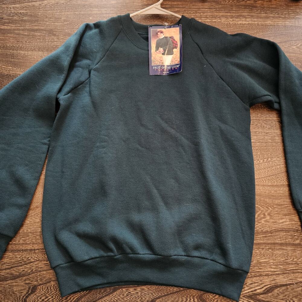 Vintage NWT Fruit Of The Loom Blank Craft Pullover Crewneck Sweater Youth XL